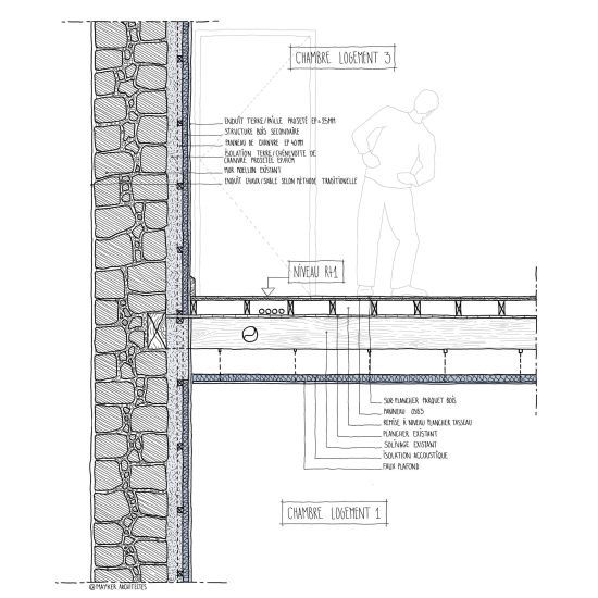 MAYKER-Croquis jonction de plancher intermédiaire